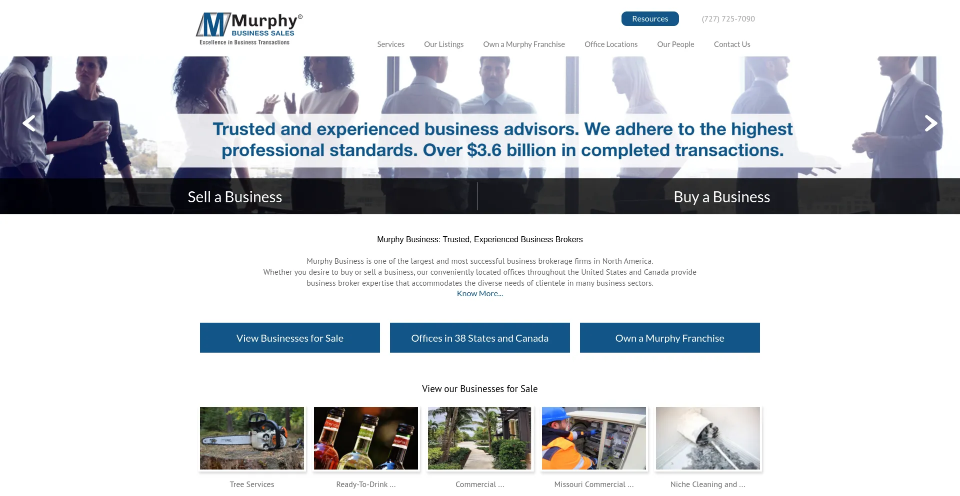 Screenshot of murphybrokering.com homepage