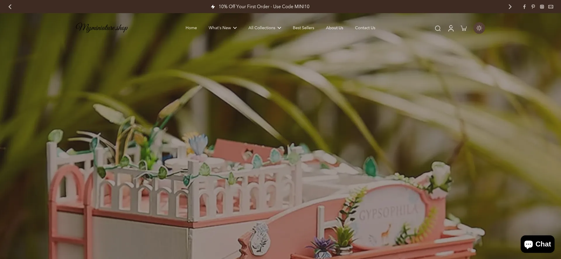 Screenshot of myminiature.shop homepage