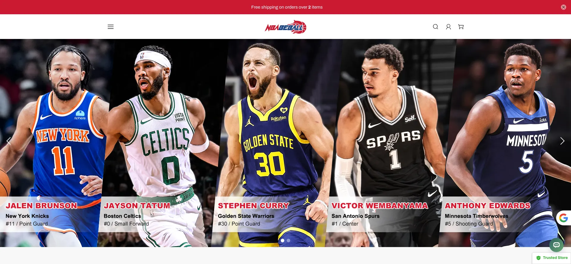 Screenshot of nbabeball.com homepage