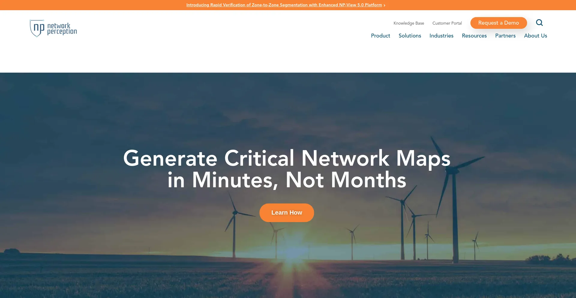 Screenshot of network-perception.com homepage