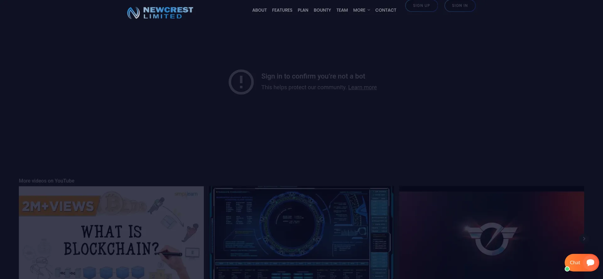 Screenshot of newcrest-limited.com homepage