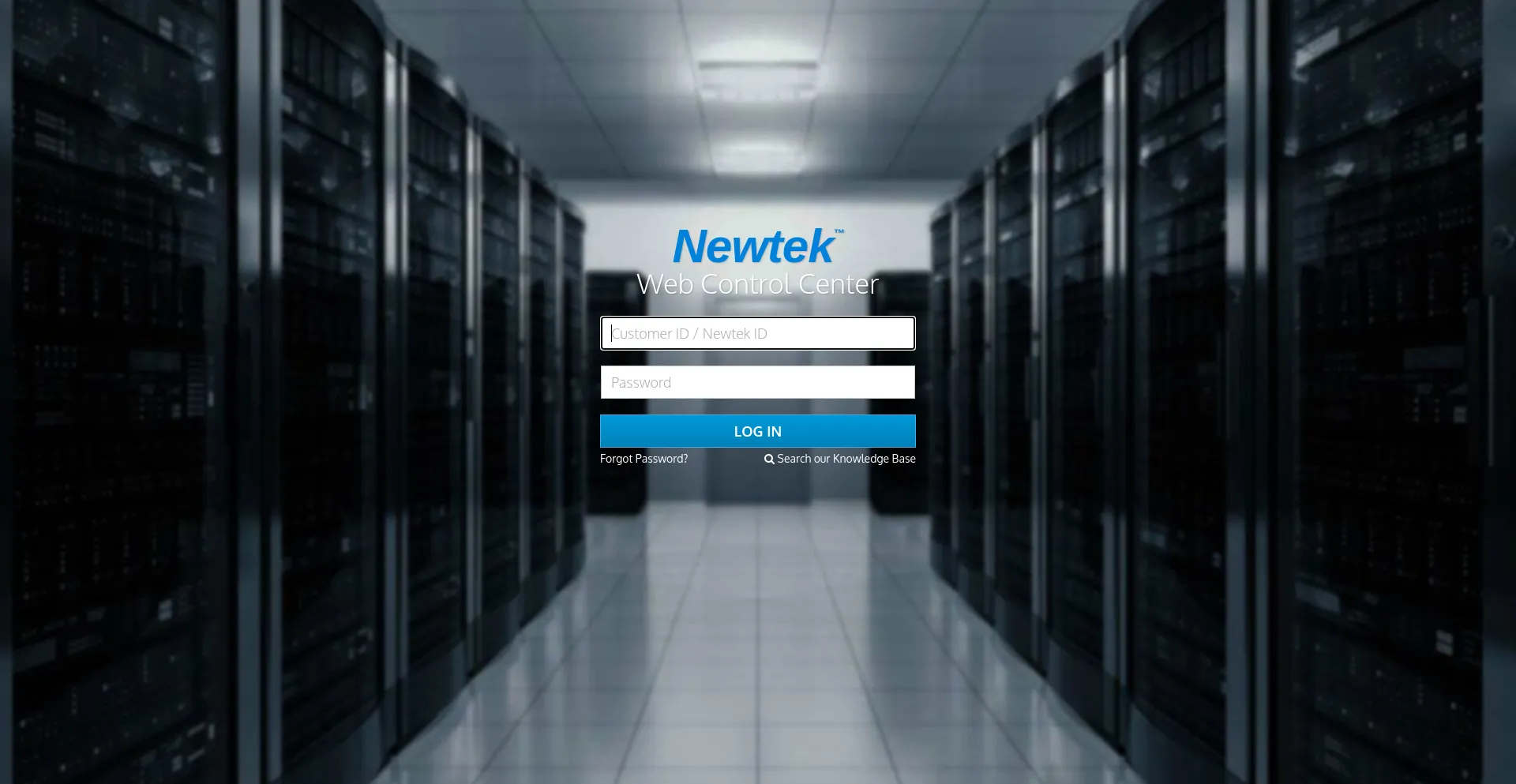 Screenshot of newtekdns.com homepage