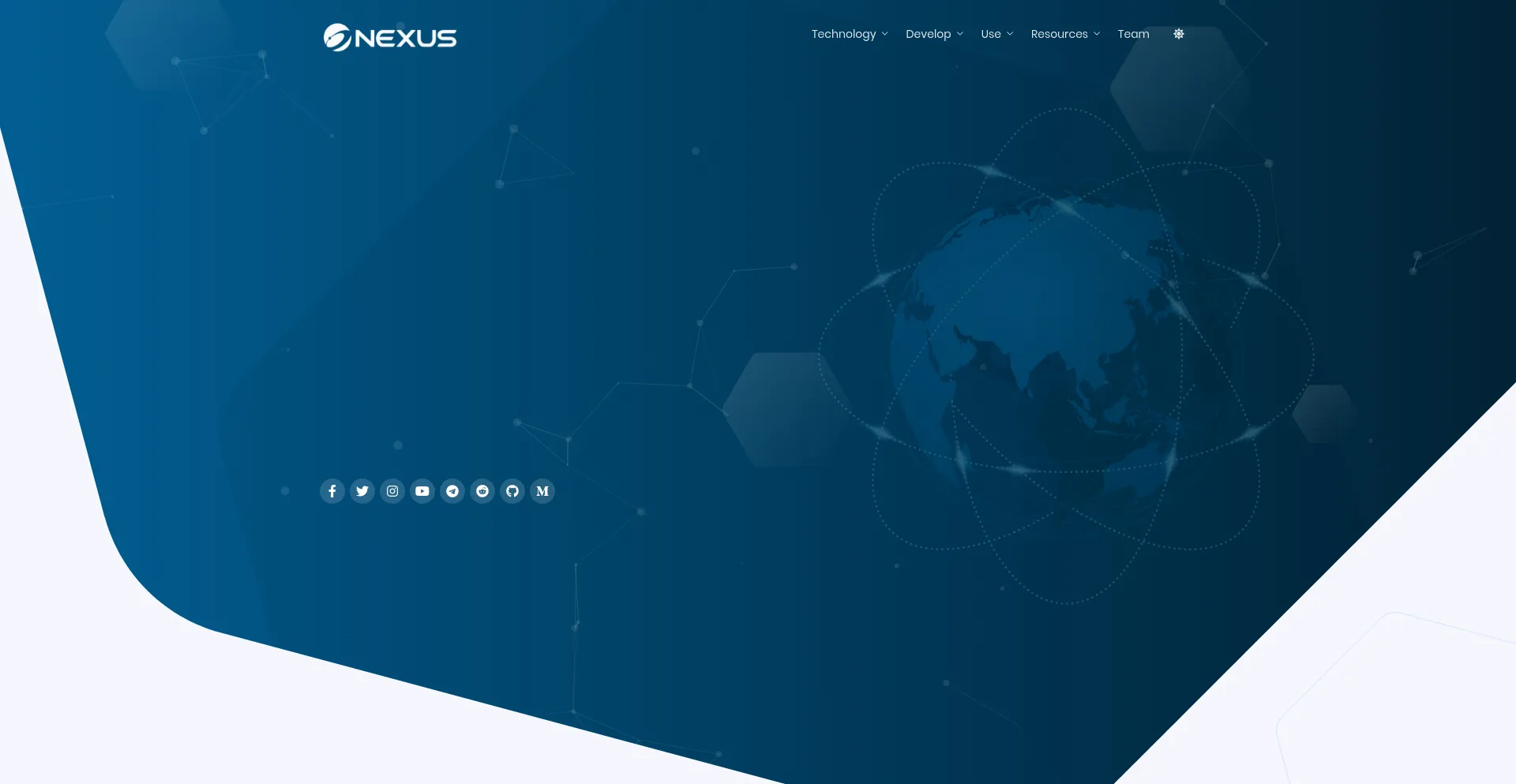 Screenshot of nexus.io homepage