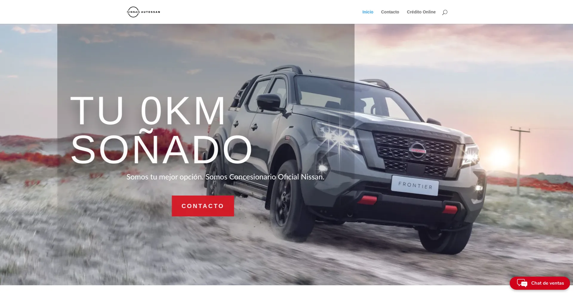 Screenshot of nissanonline.com.ar homepage