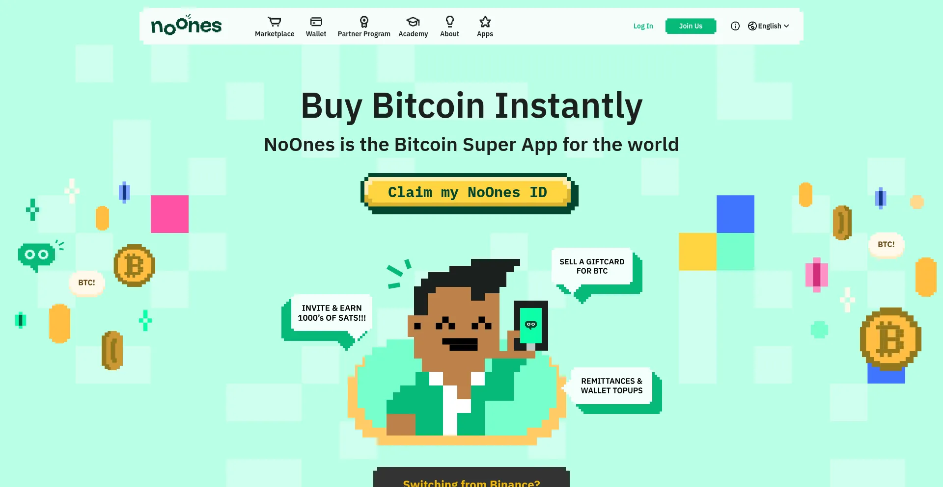 Screenshot of noones.com homepage