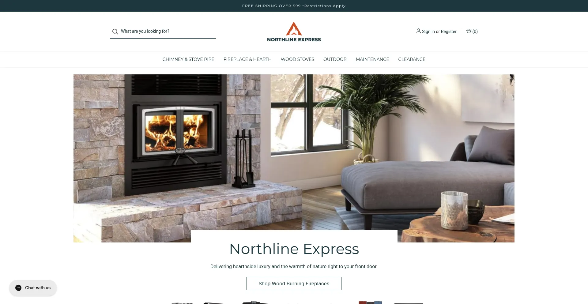 Screenshot of northlineexpress.com homepage