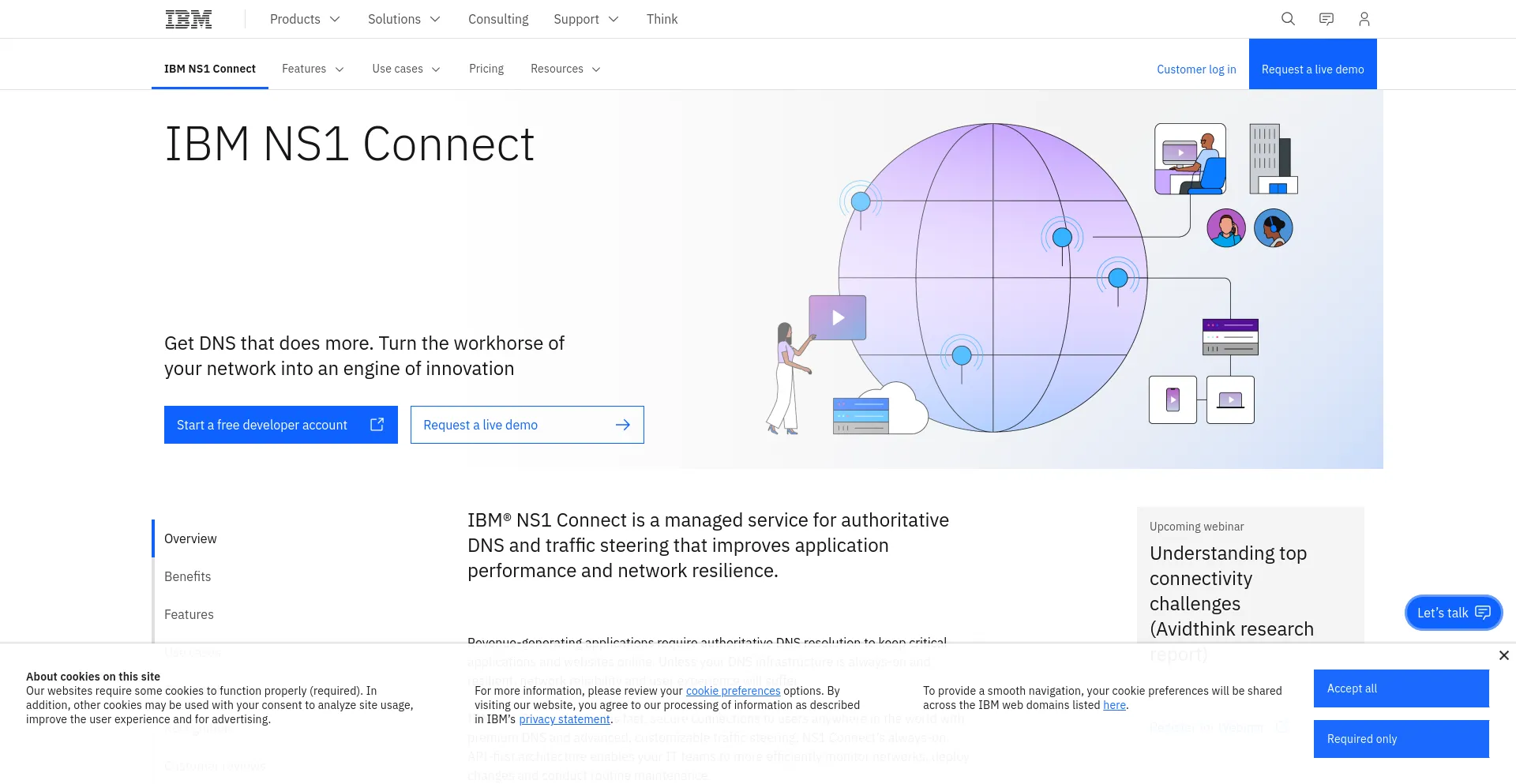 Screenshot of nsone.net homepage