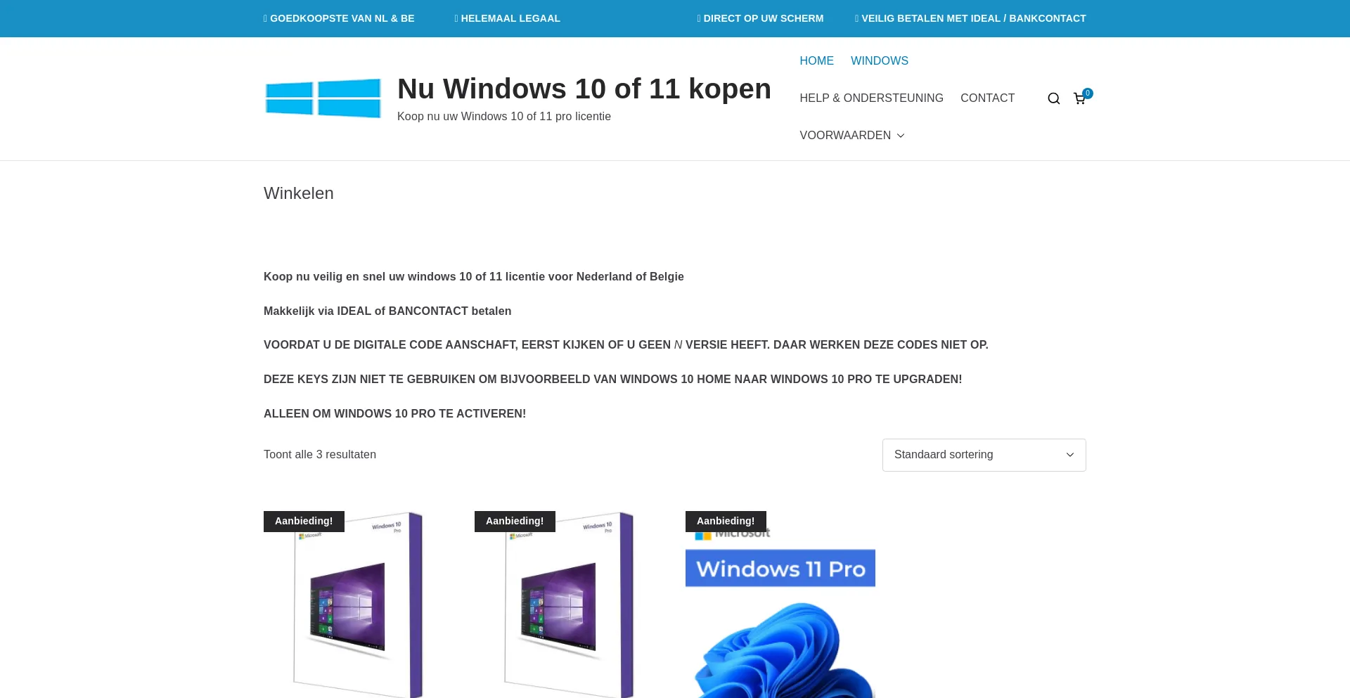 Screenshot of nu-windows-kopen.nl homepage