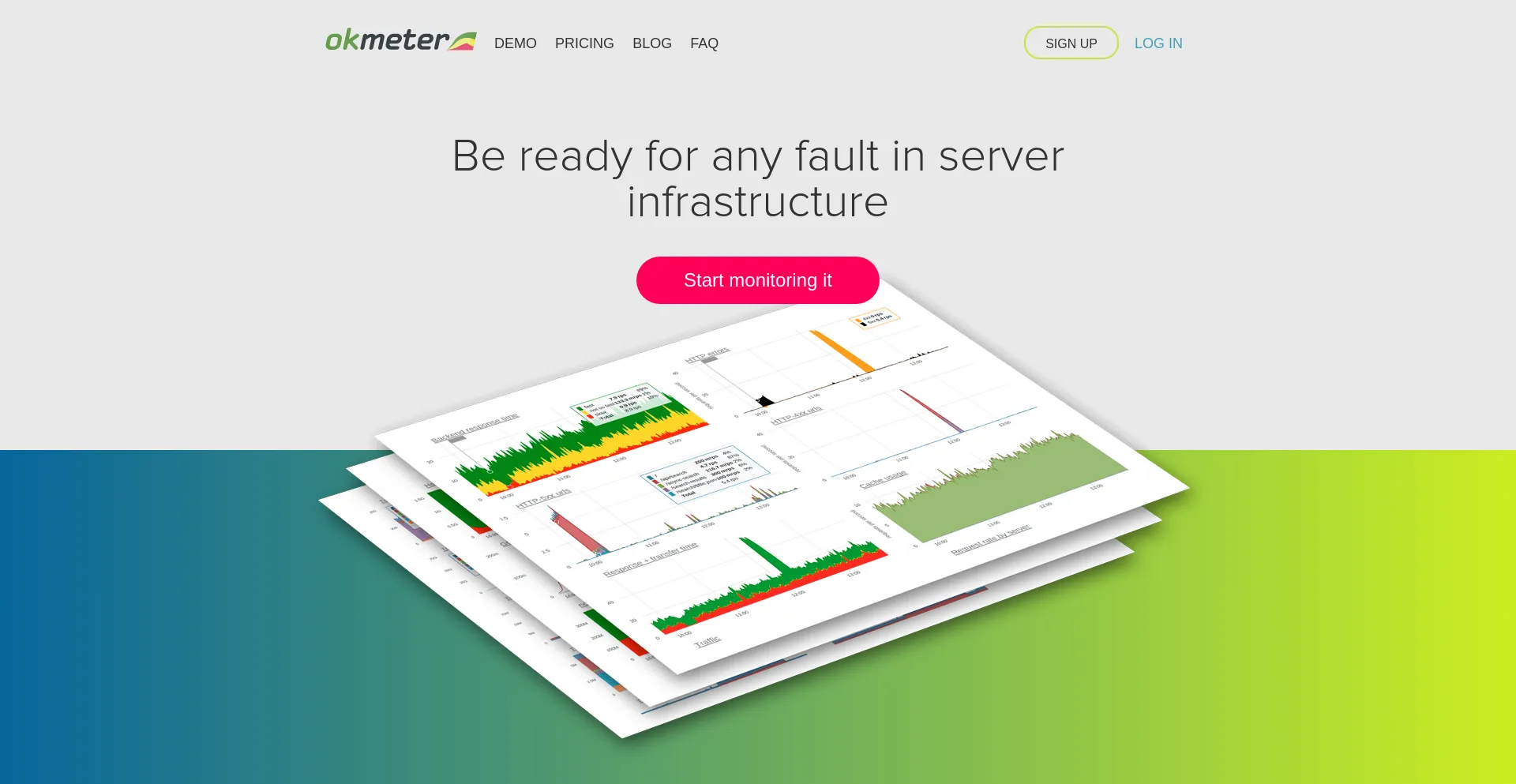 Screenshot of okmeter.io homepage