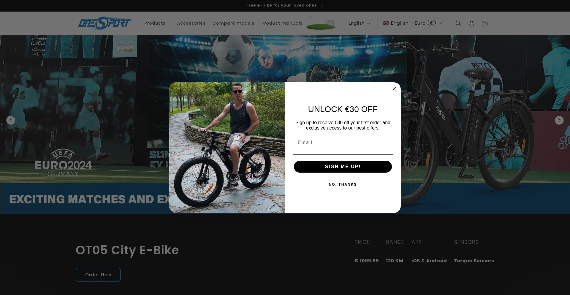 Screenshot of onesportglobal.com homepage