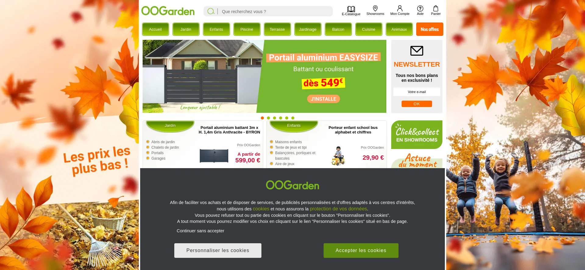 Screenshot of oogarden.com homepage