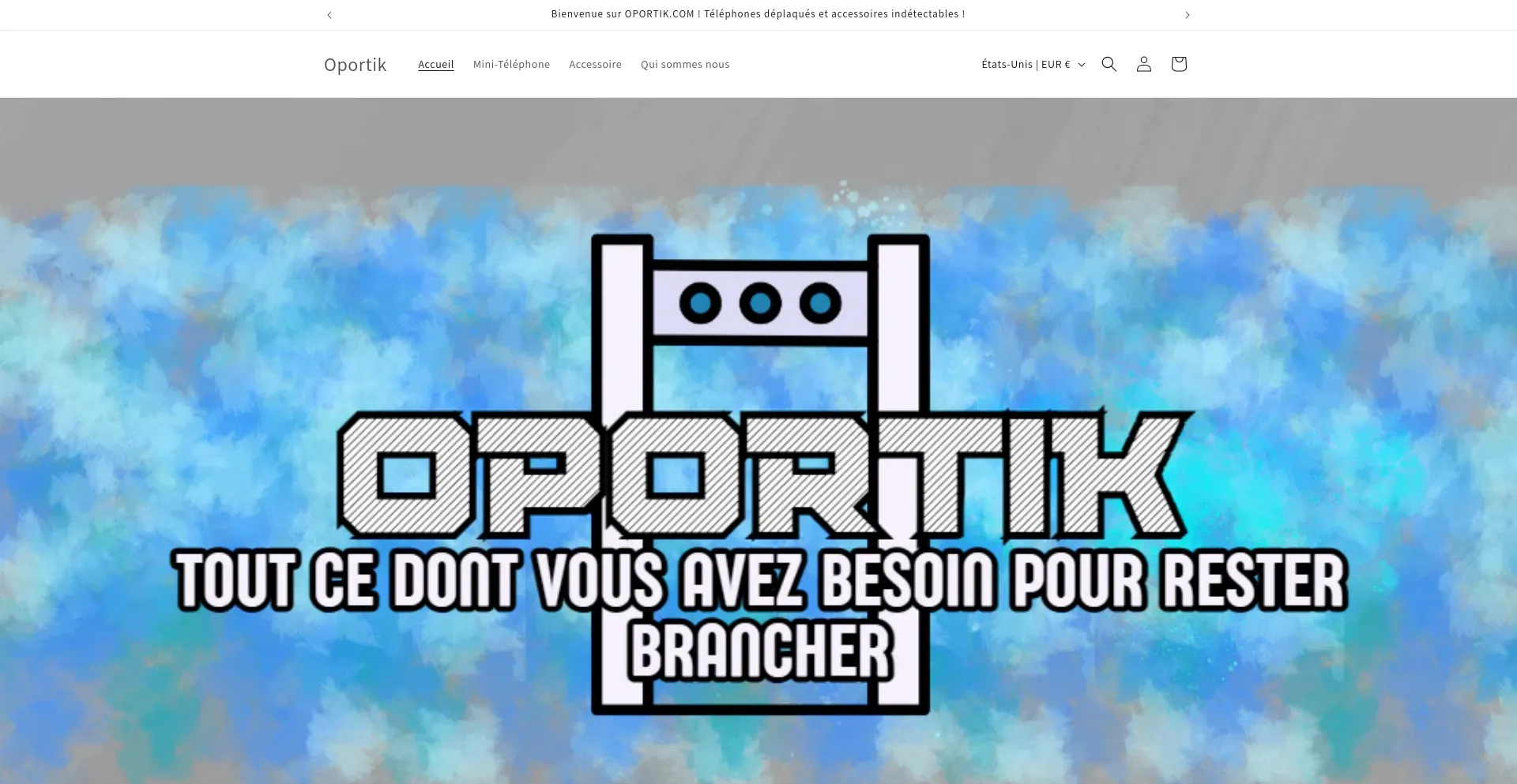 Screenshot of oportik.com homepage