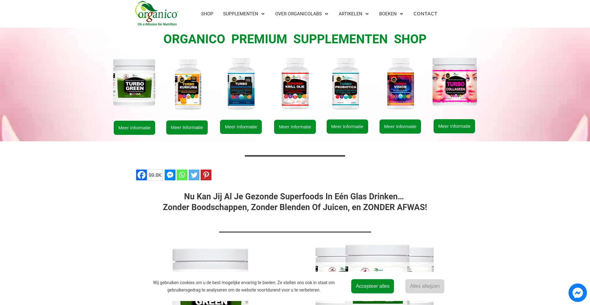 Screenshot of organicolabs.com homepage