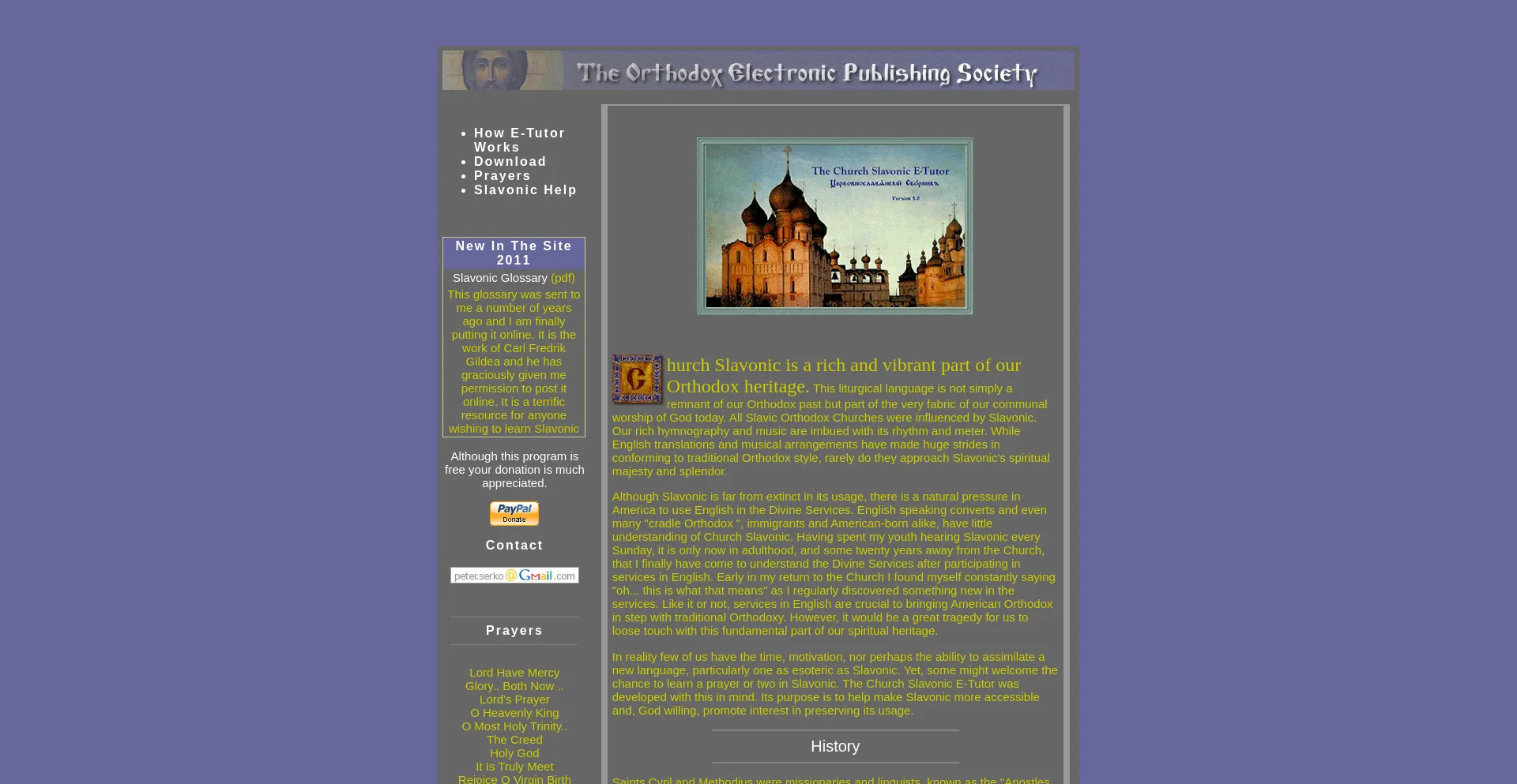 Screenshot of orthodoxepubsoc.org homepage