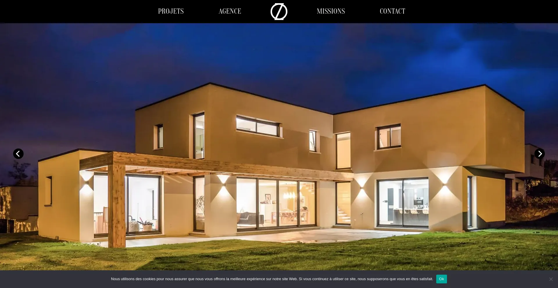 Screenshot of oz-architecture.fr homepage