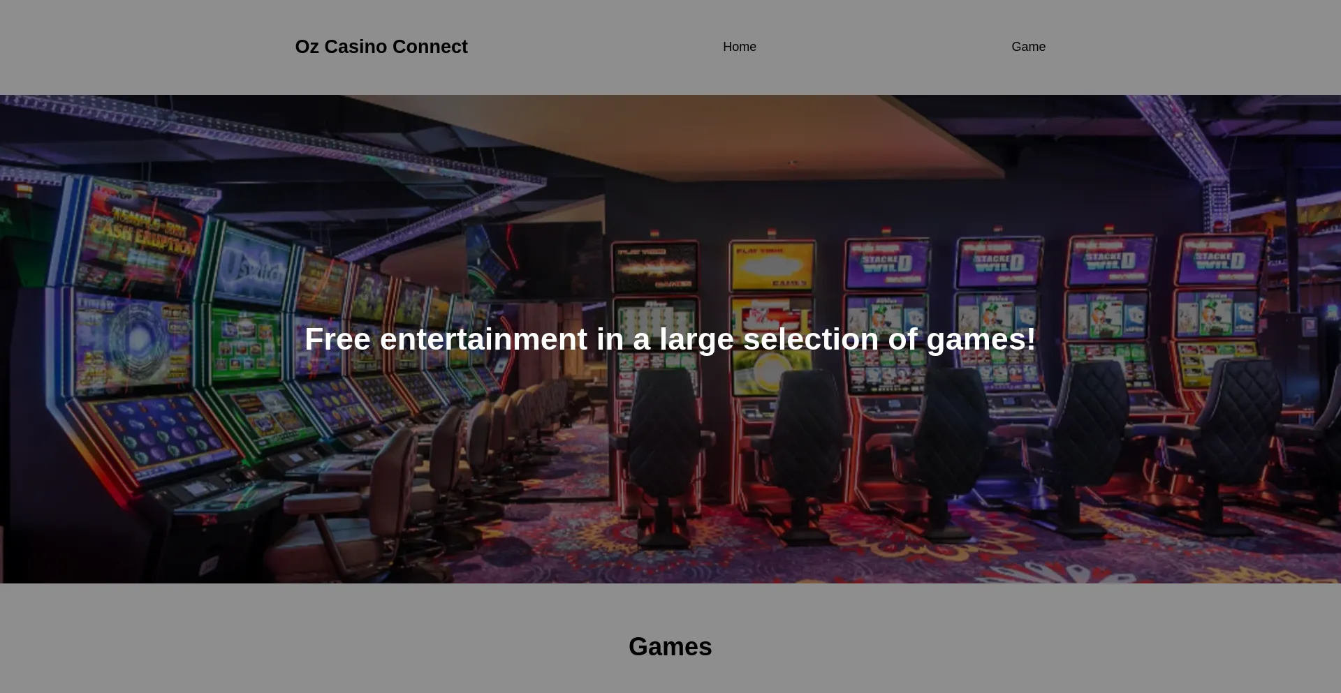 Screenshot of ozcasinoconnect-au.com homepage