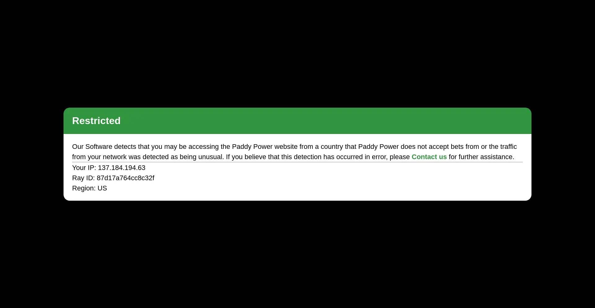 Screenshot of paddypower.com homepage