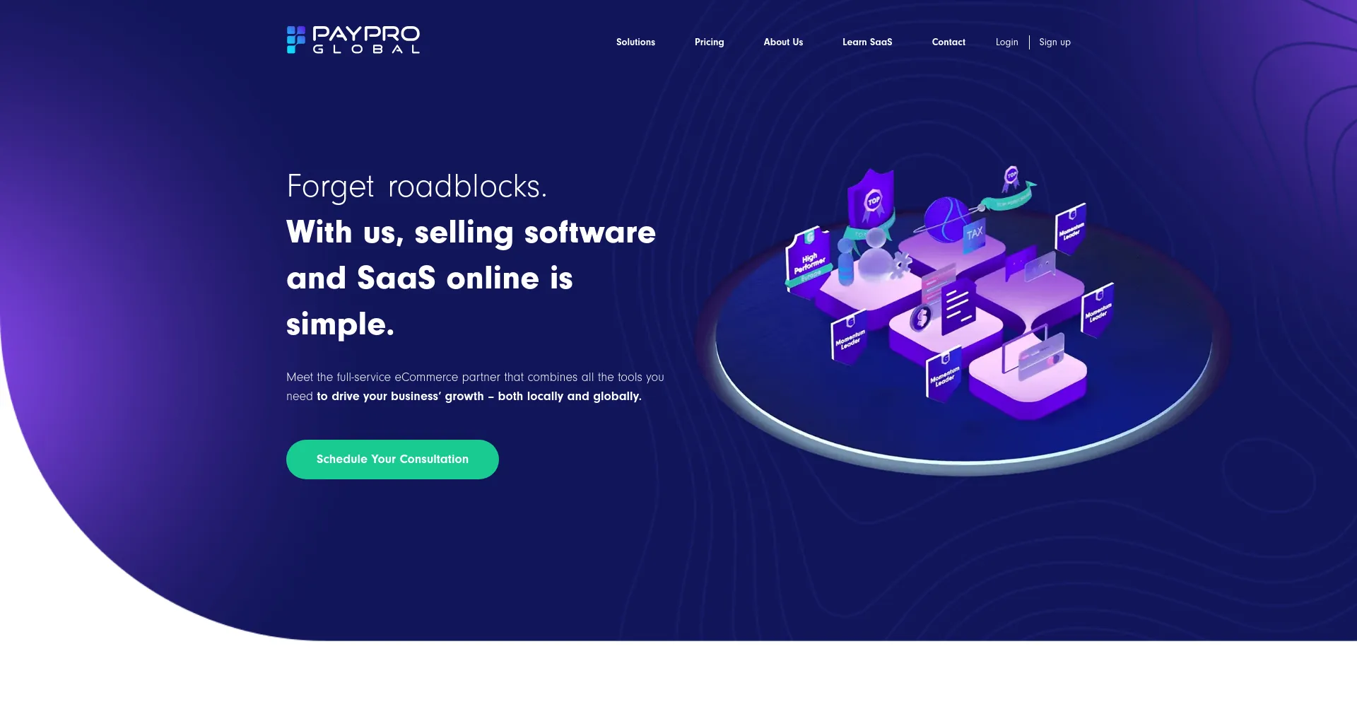 Screenshot of payproglobal.com homepage