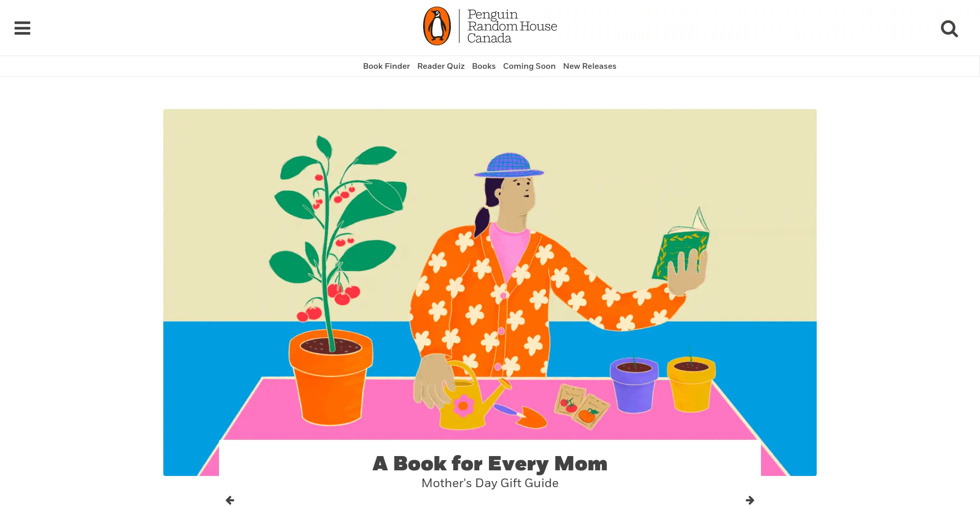 Screenshot of penguinrandomhouse.ca homepage