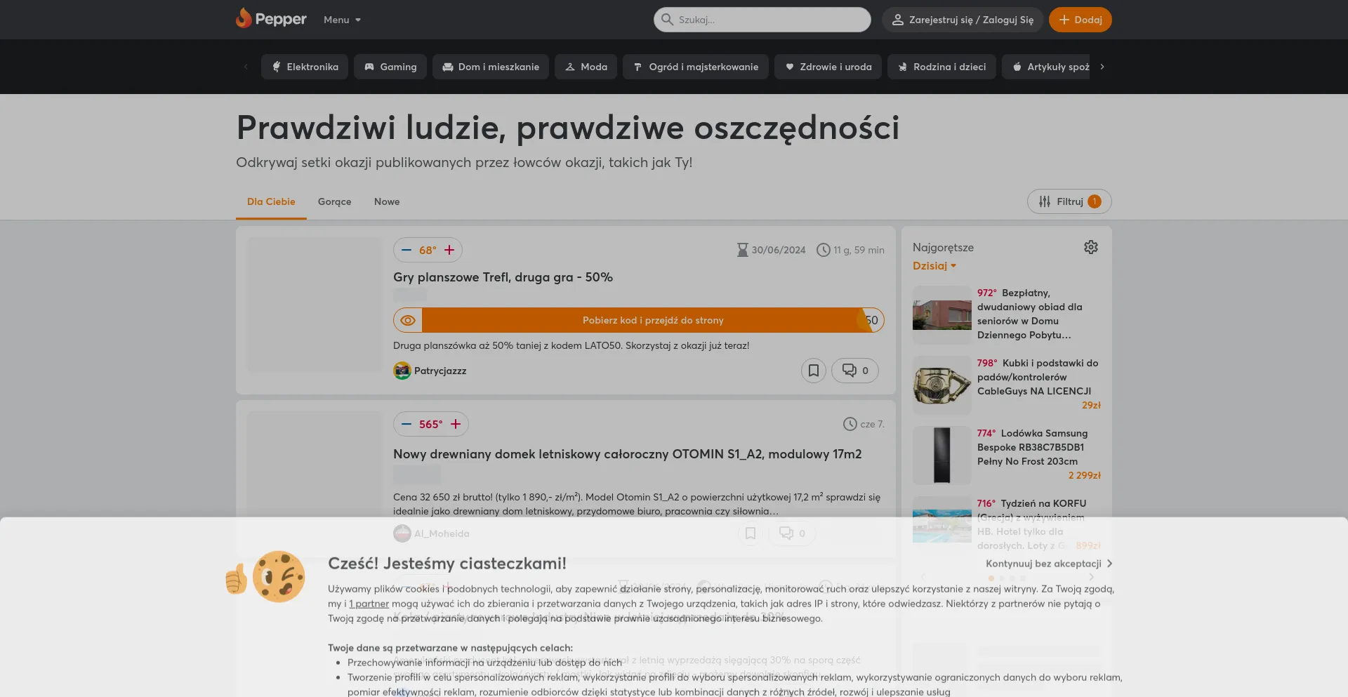 Screenshot of pepper.pl homepage