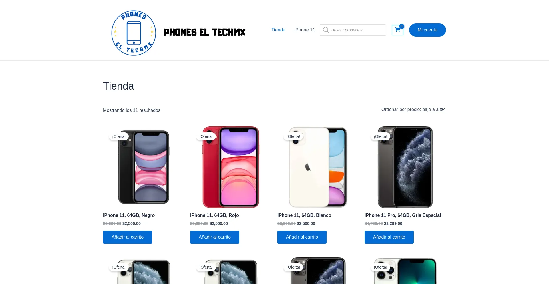 Screenshot of phonetechmx.com homepage