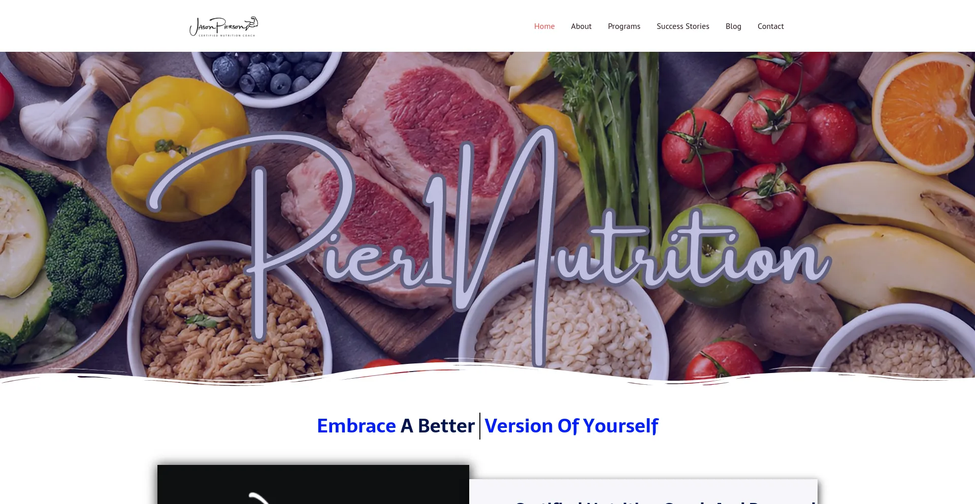 Screenshot of pier1nutrition.com homepage