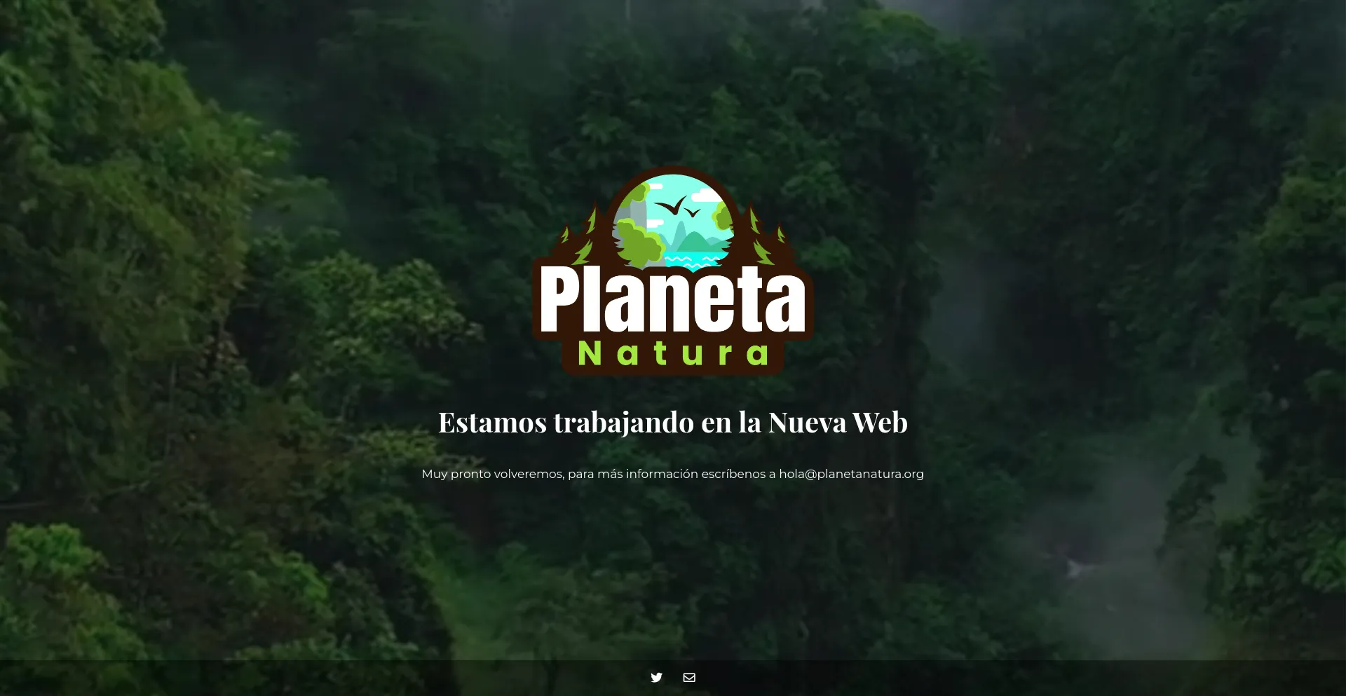 Screenshot of planetanatura.org homepage