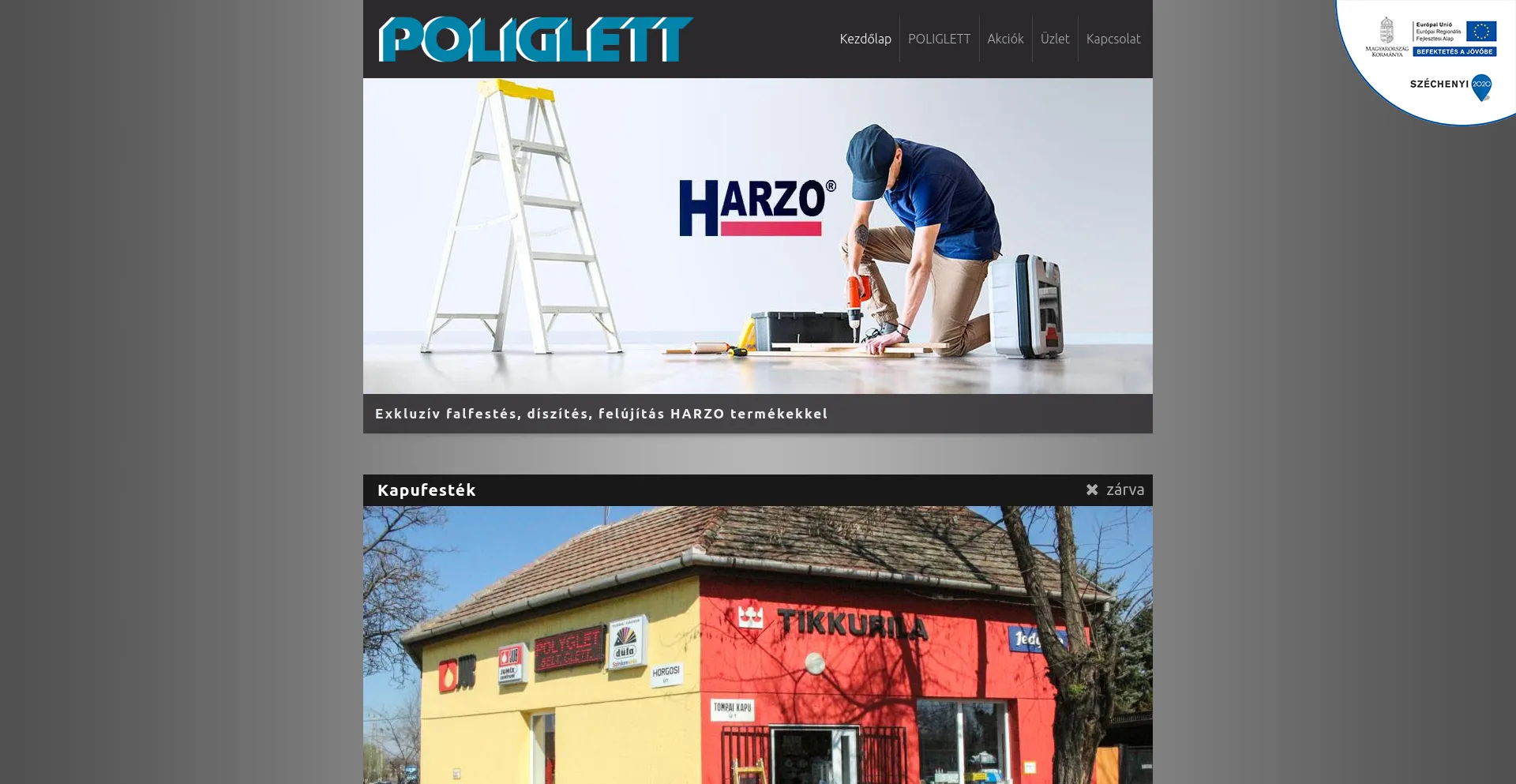 Screenshot of poliglett.hu homepage