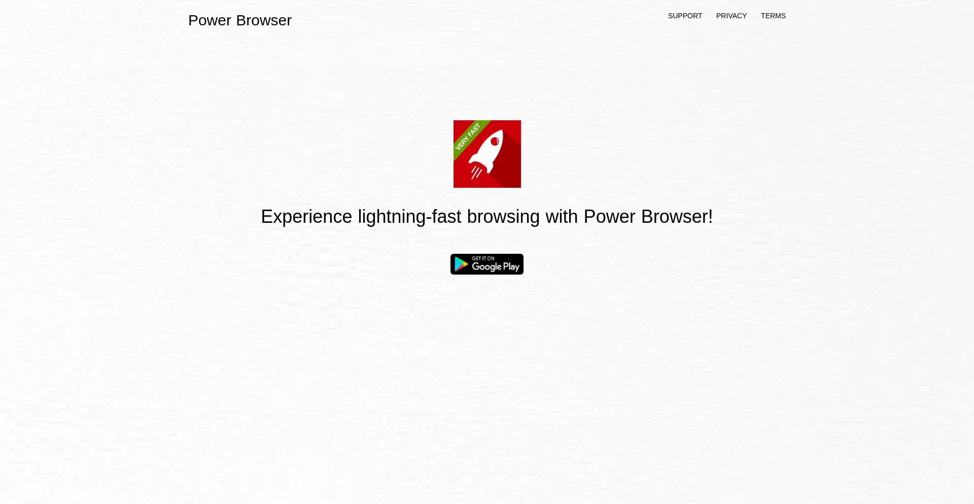 Screenshot of powerbrowserapp.com homepage