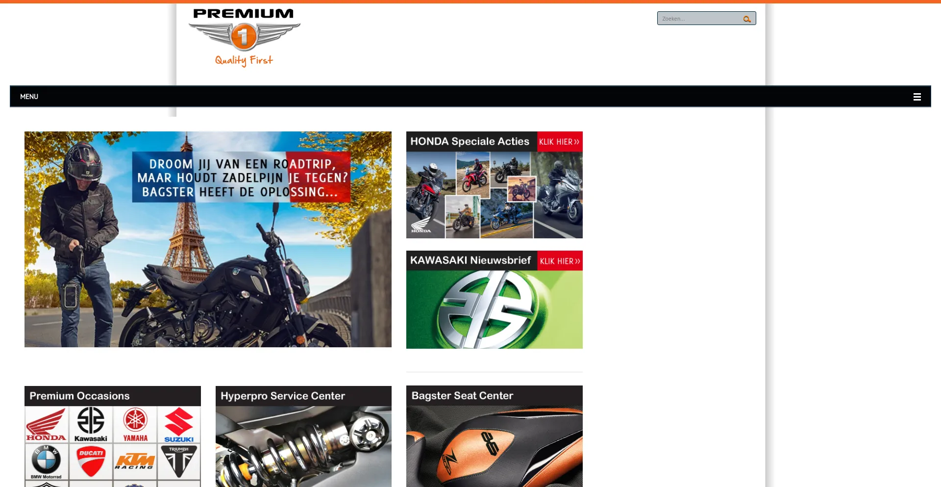 Screenshot of premiummotors.nl homepage