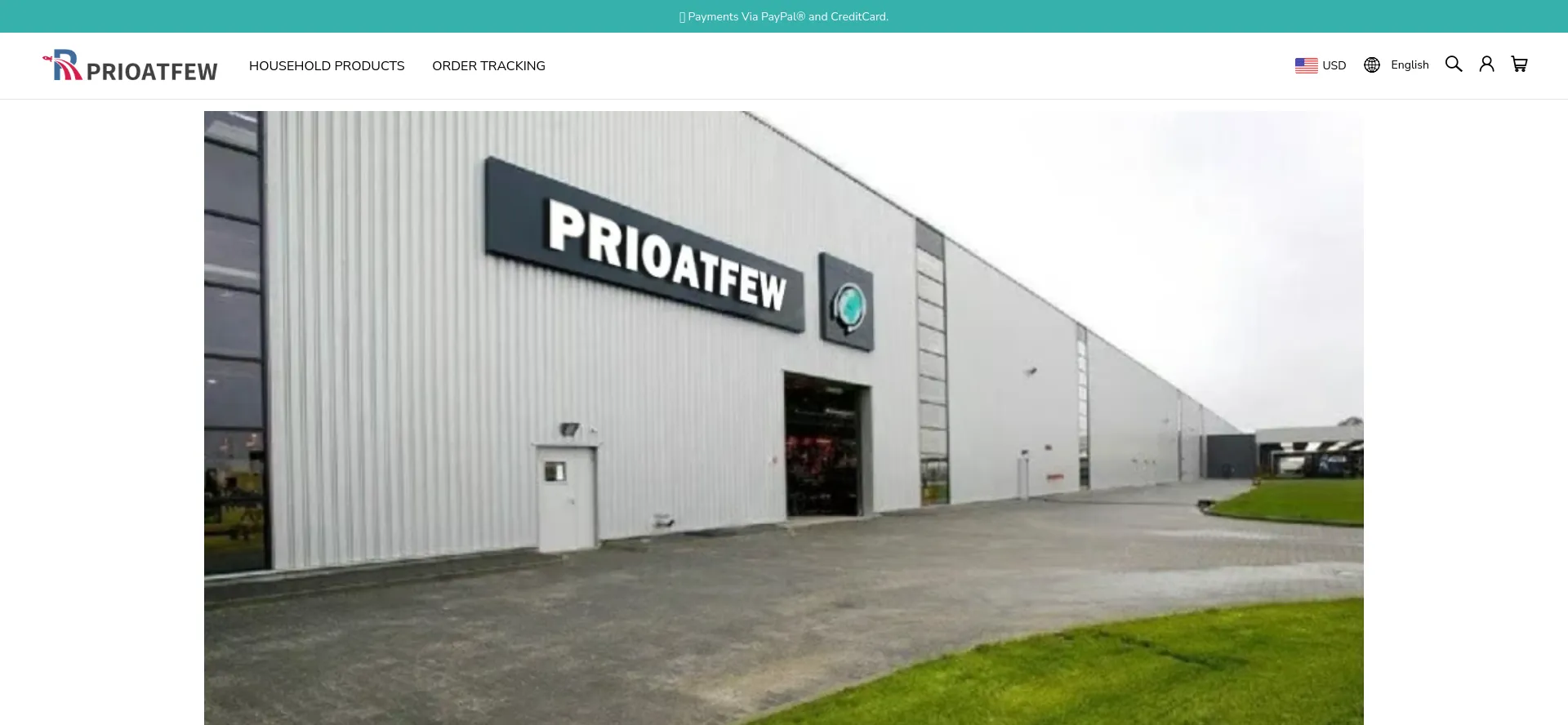 Screenshot of prioatfew.com homepage