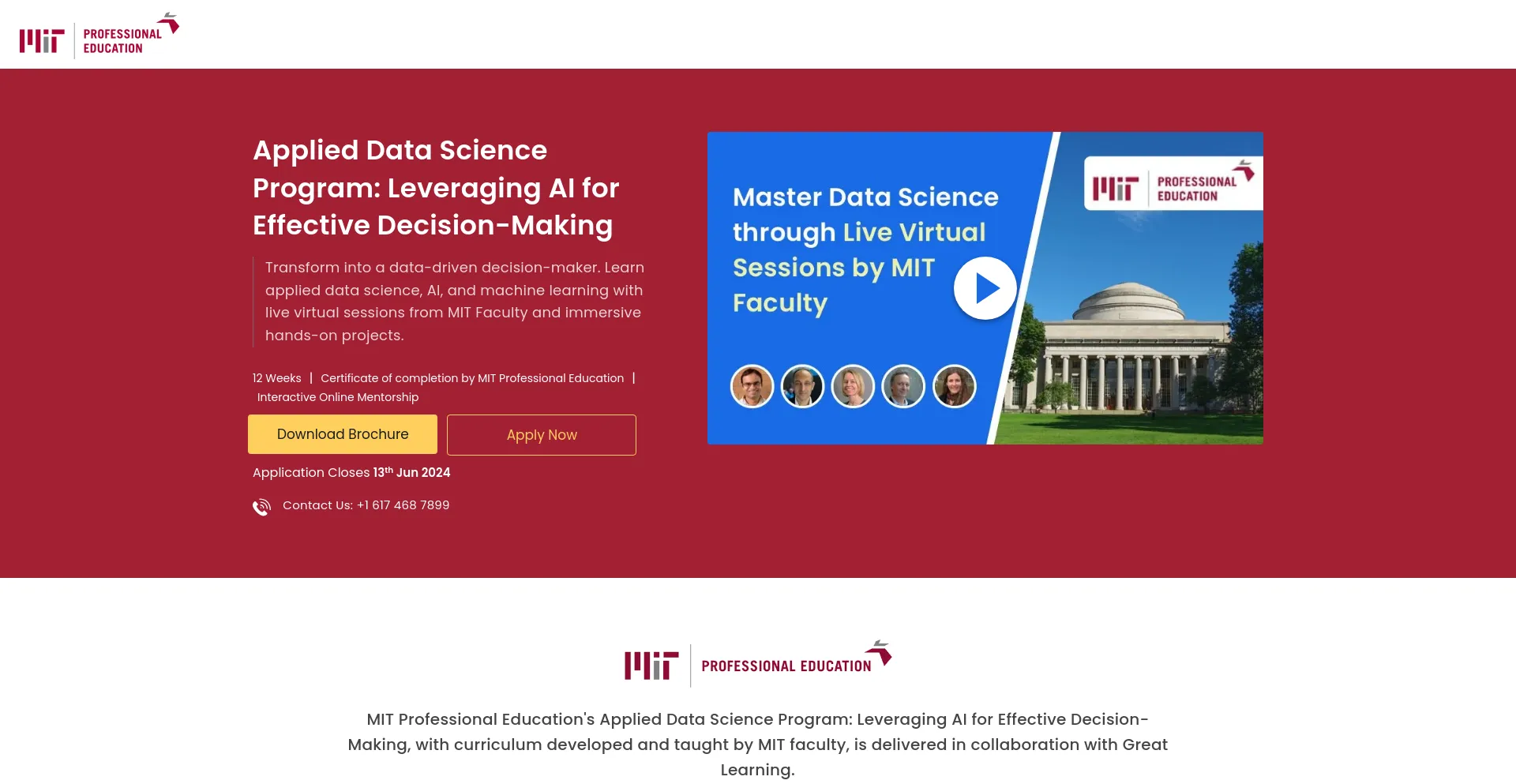 Screenshot of professional-education-gl.mit.edu homepage