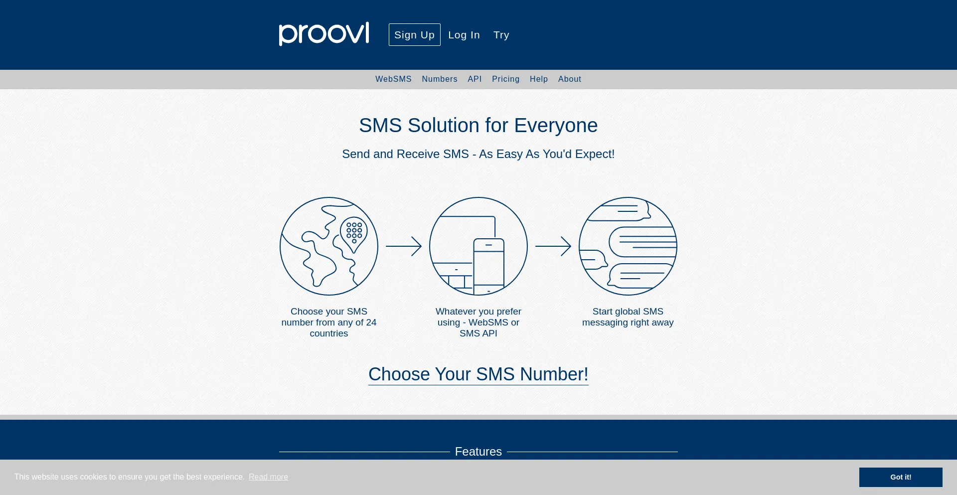 Screenshot of proovl.com homepage