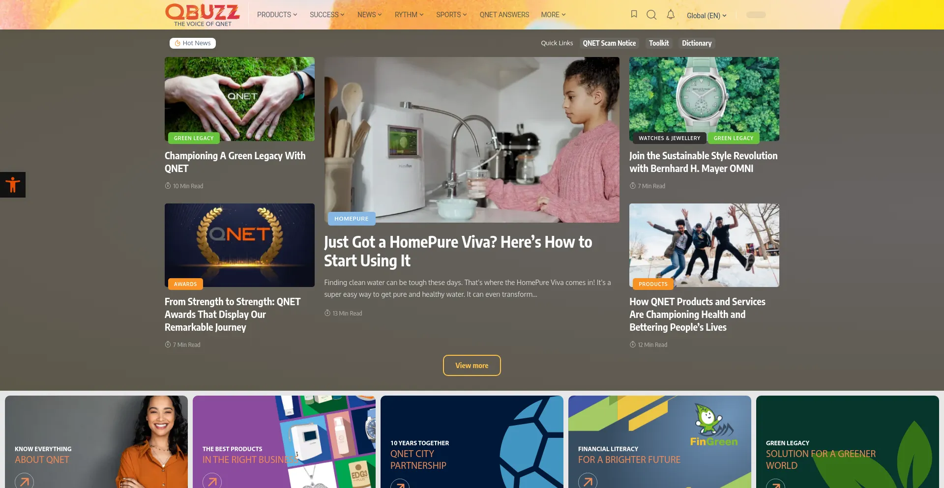 Screenshot of qbuzz.qnet.net homepage