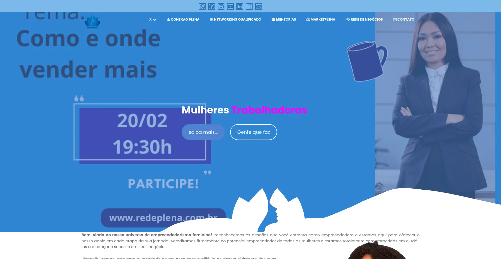 Screenshot of redeplena.com.br homepage