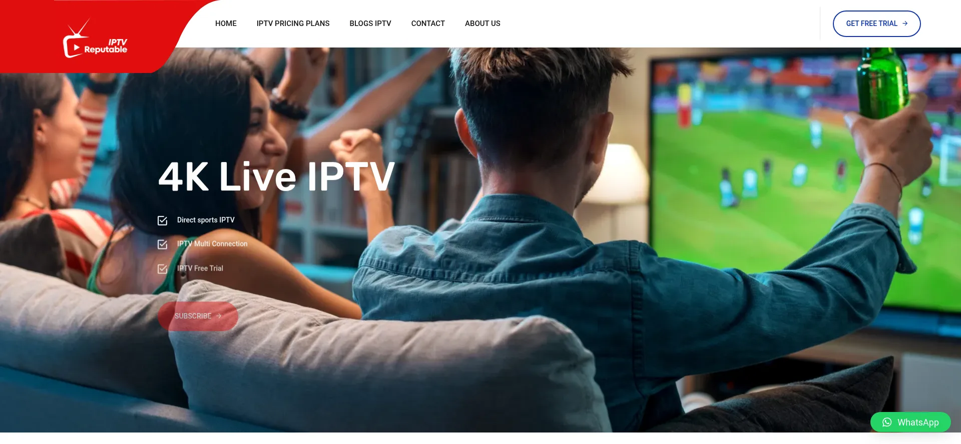 Screenshot of reputableiptv.com homepage