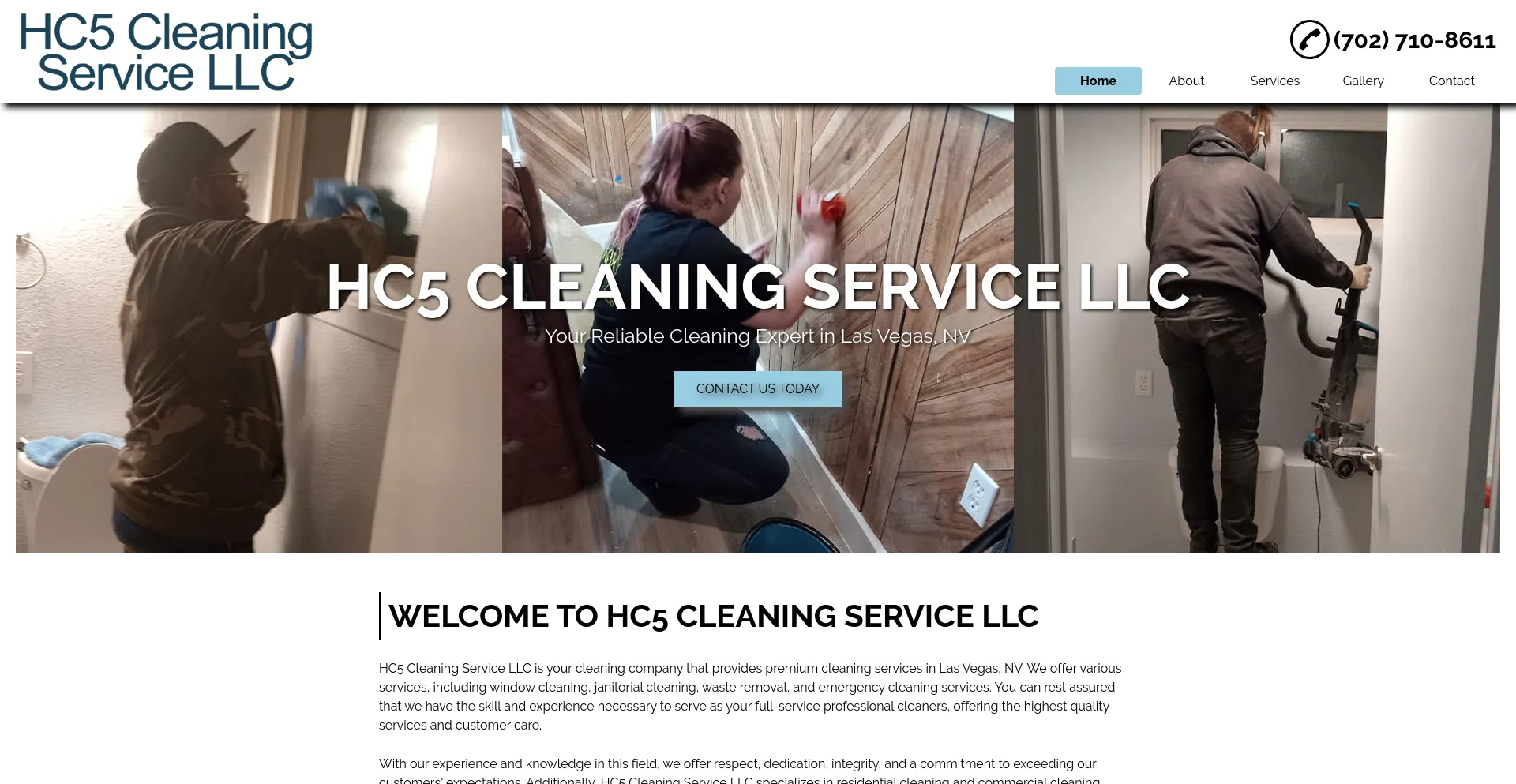 Screenshot of residentialcleaninglasvegas.com homepage