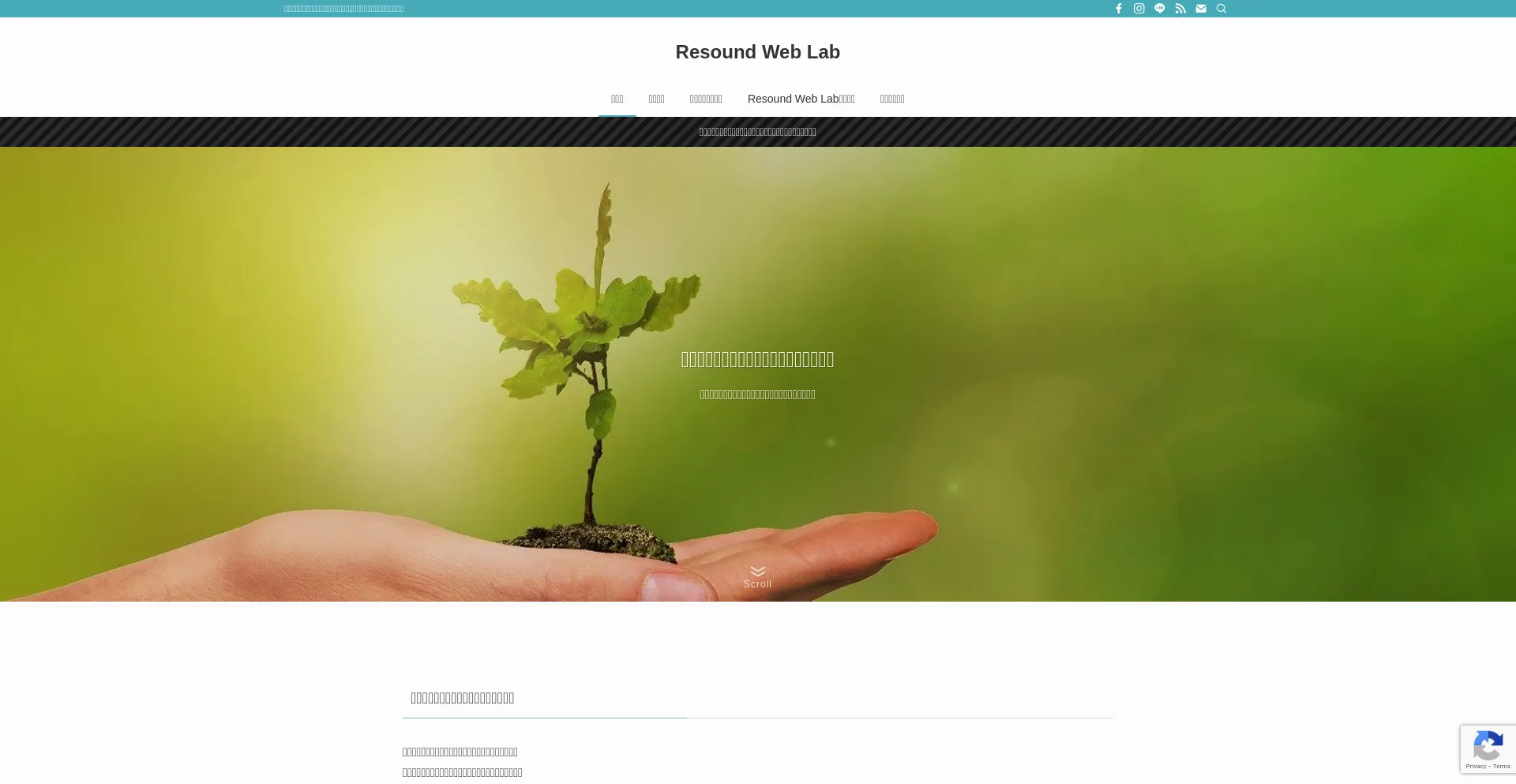 Screenshot of resound-weblab.com homepage