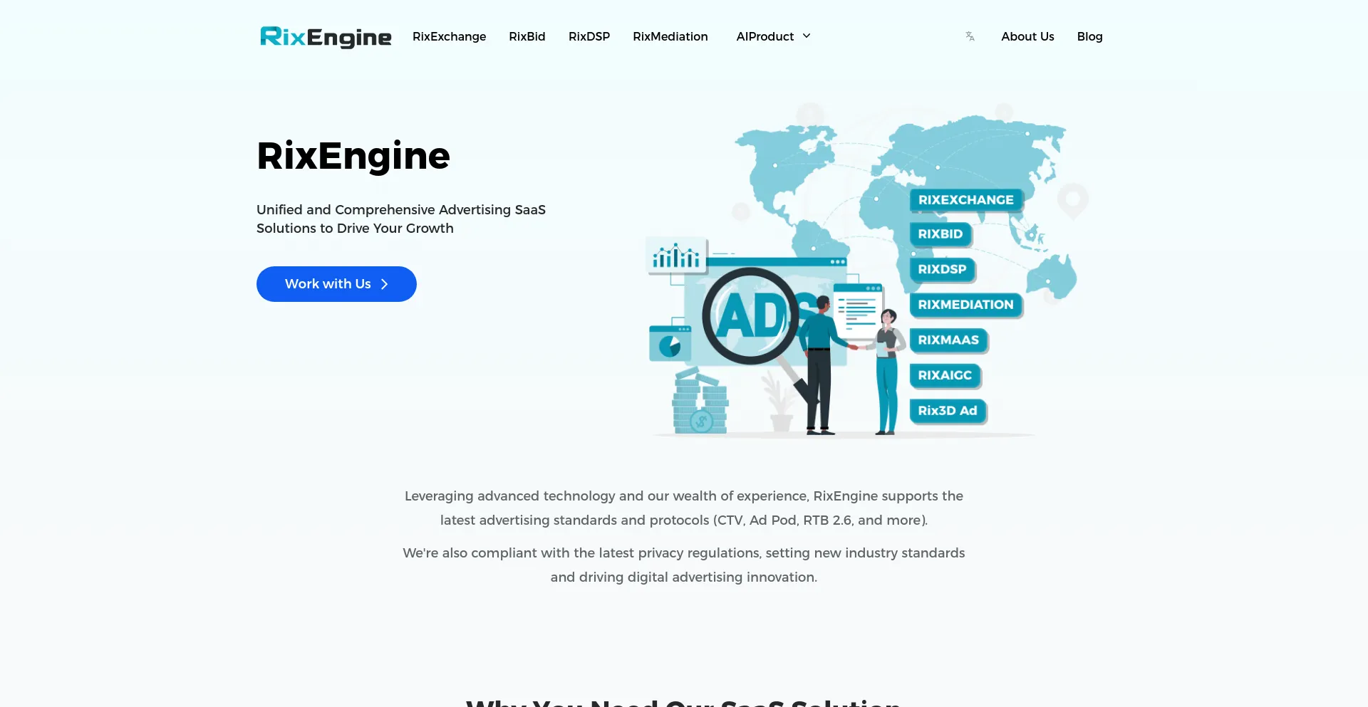 Screenshot of rixengine.com homepage