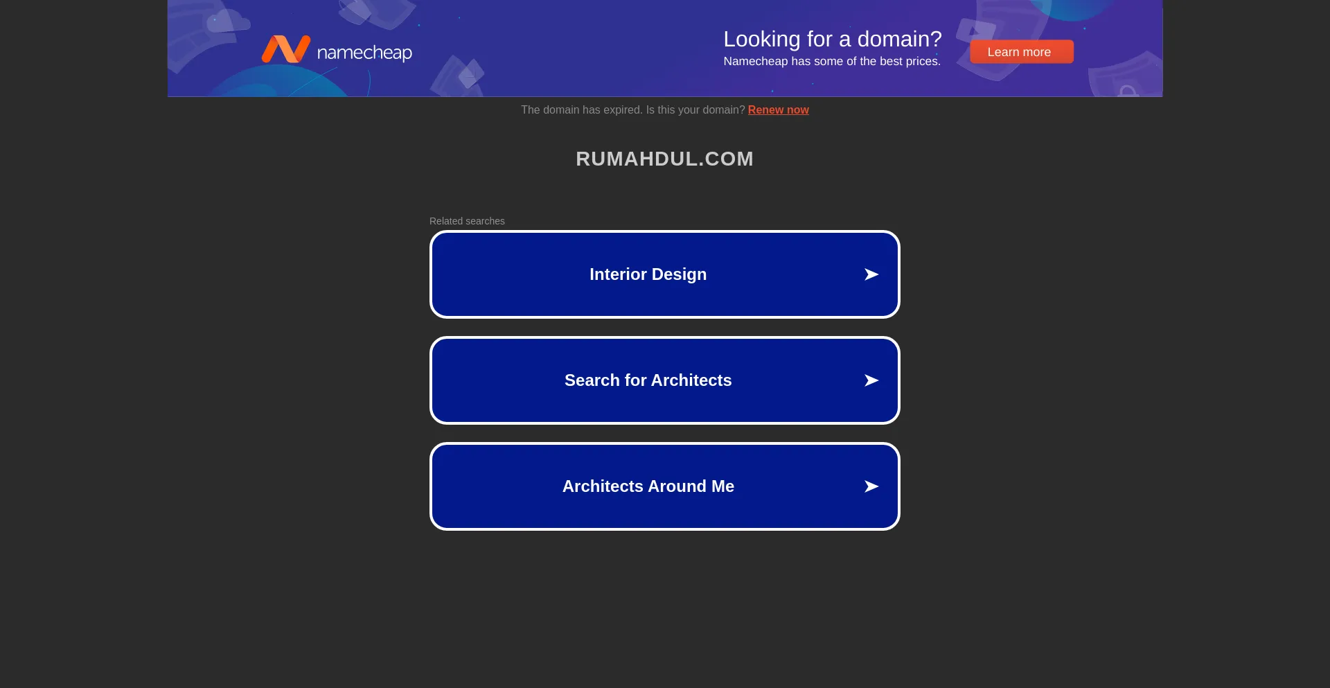 Screenshot of rumahdul.com homepage