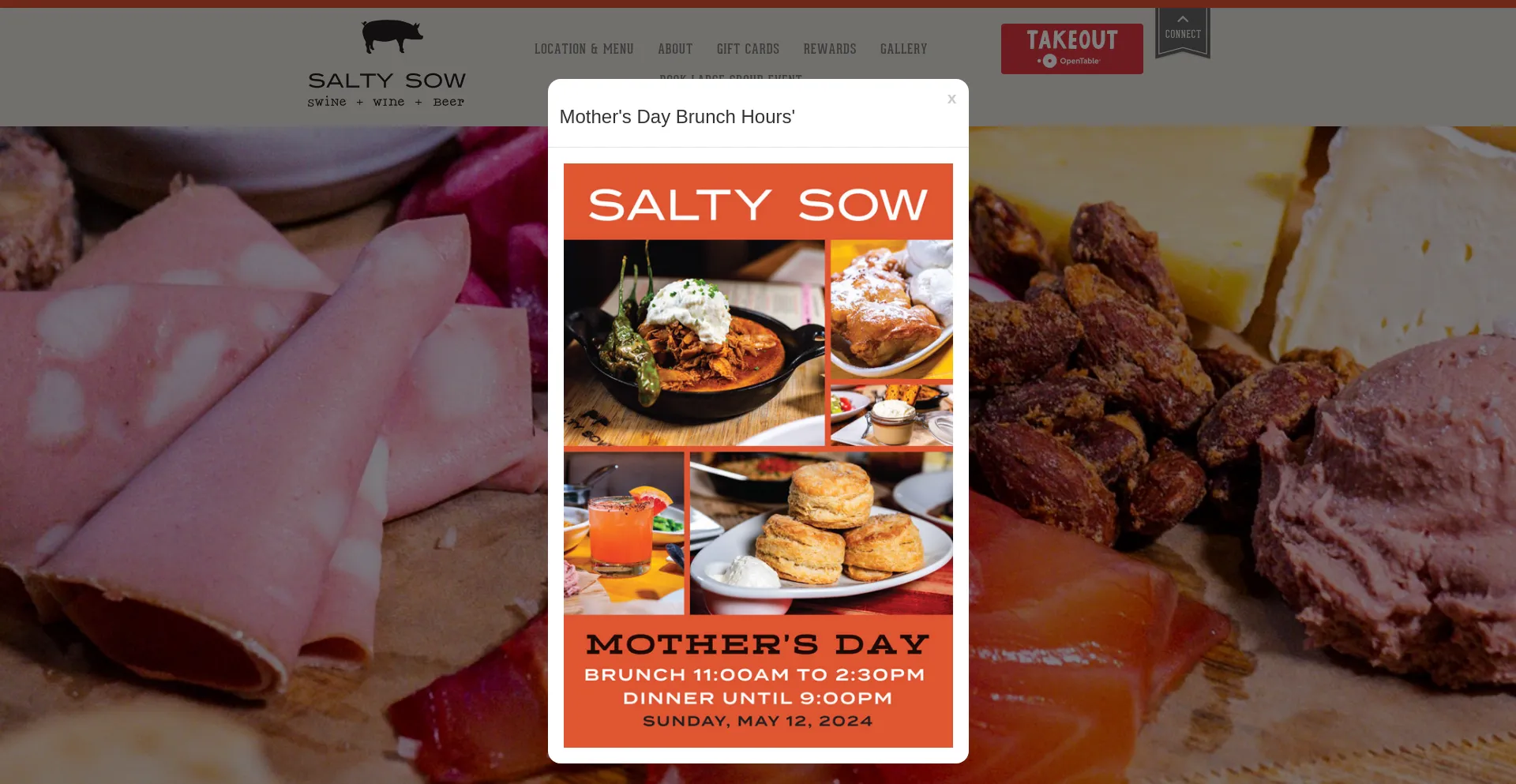 Screenshot of saltysow.com homepage