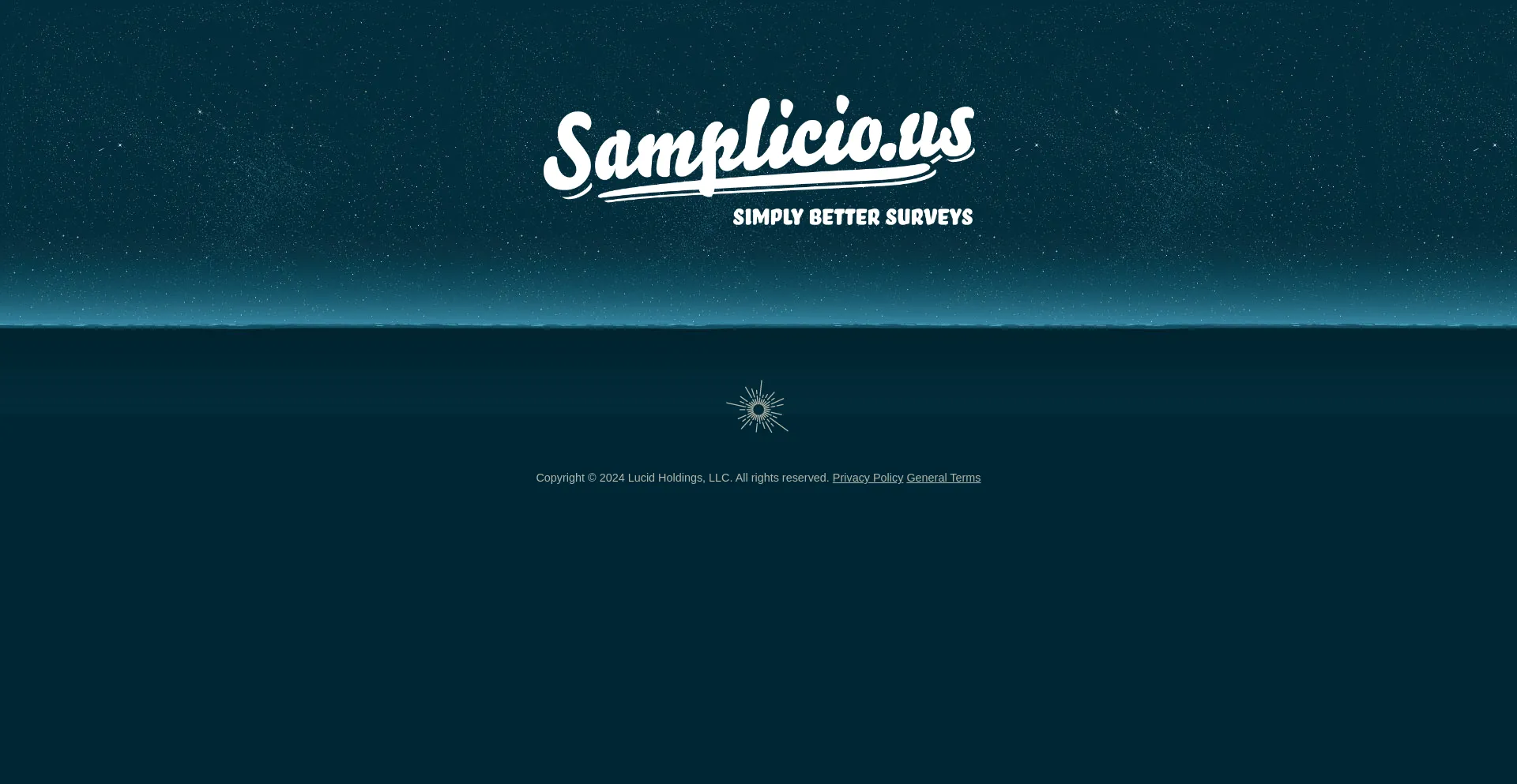 Screenshot of samplicio.us homepage