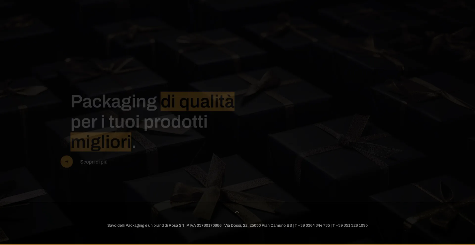 Screenshot of savoldellipackaging.it homepage