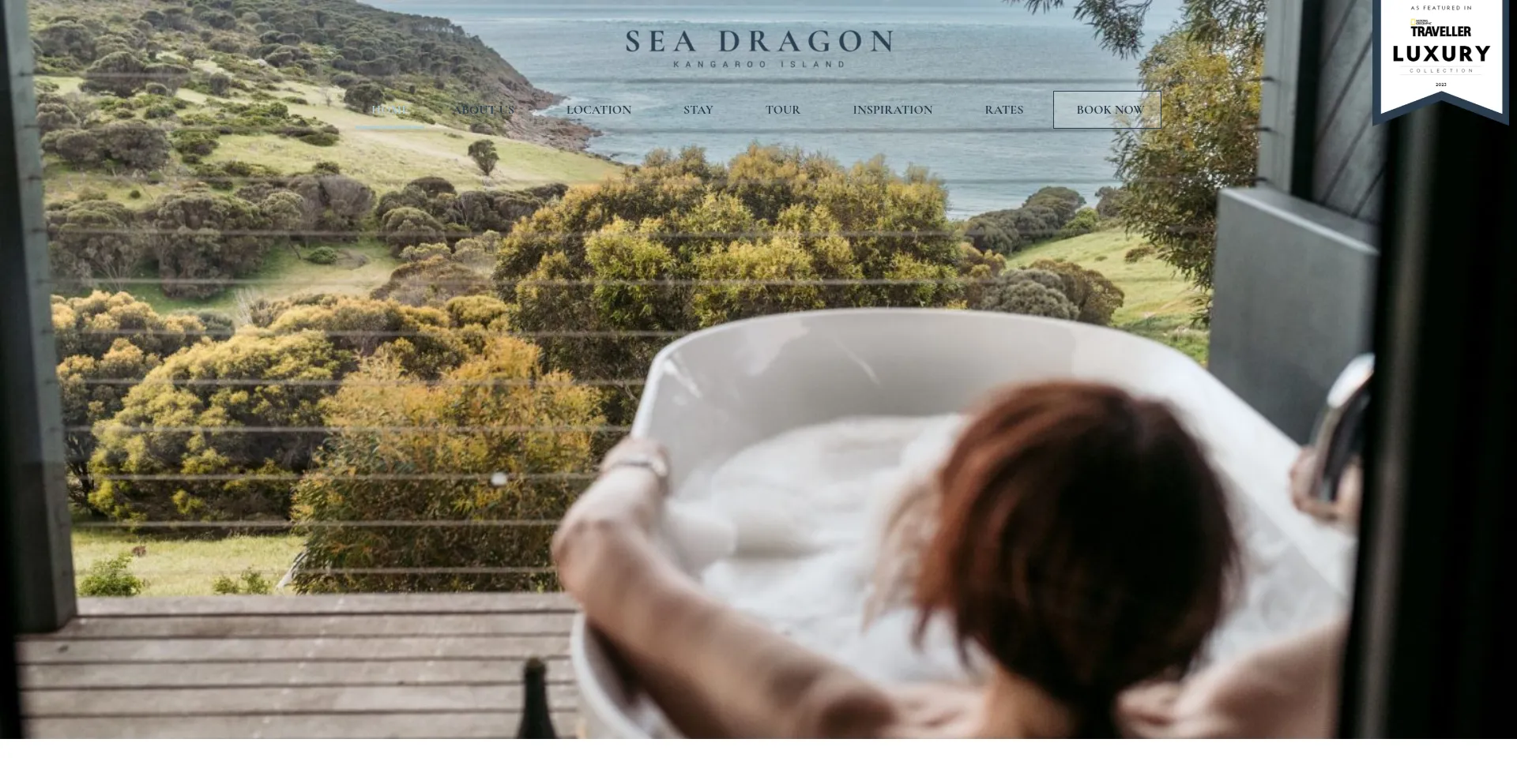 Screenshot of seadragonkangarooisland.com homepage