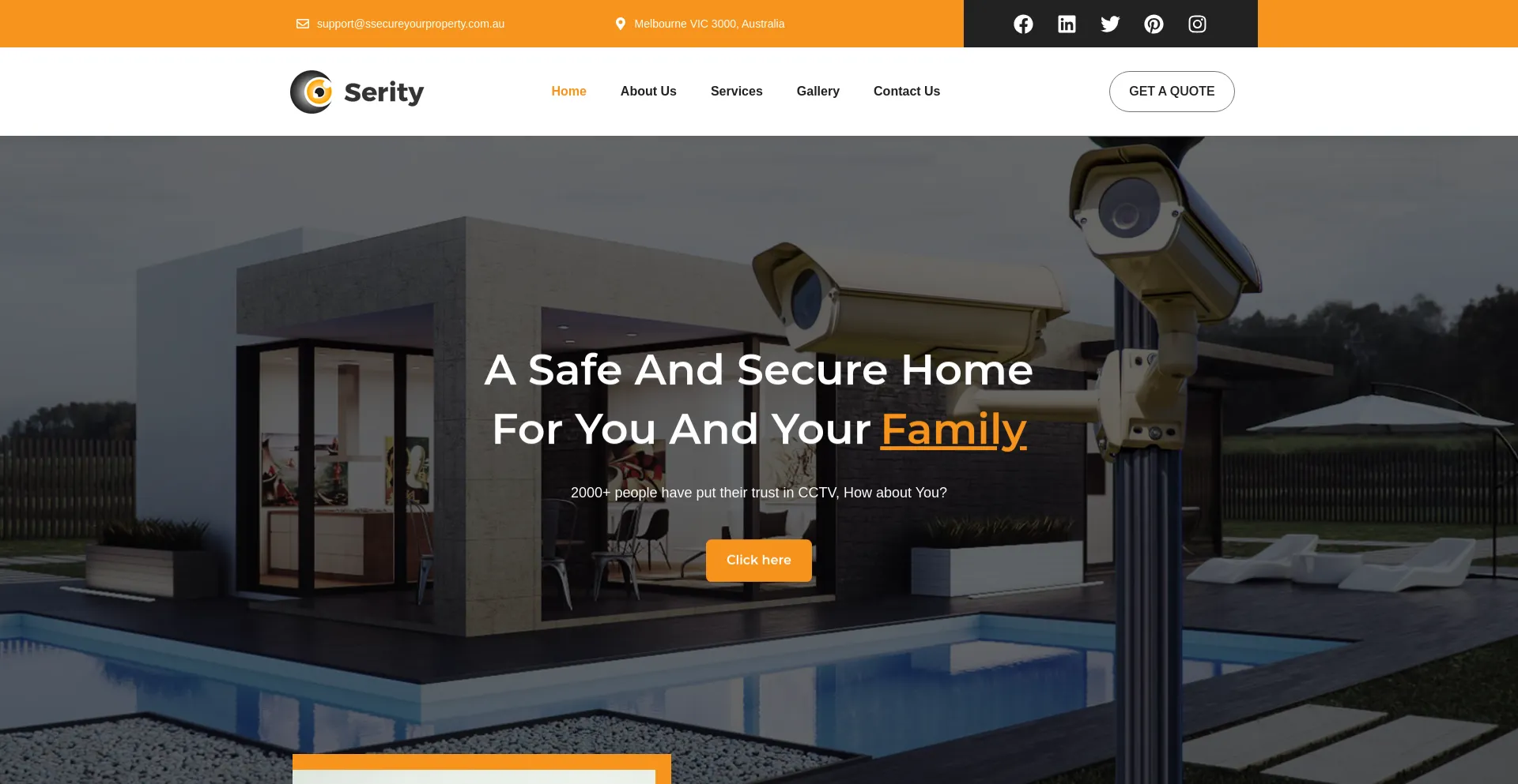 Screenshot of secureyourproperty.com.au homepage