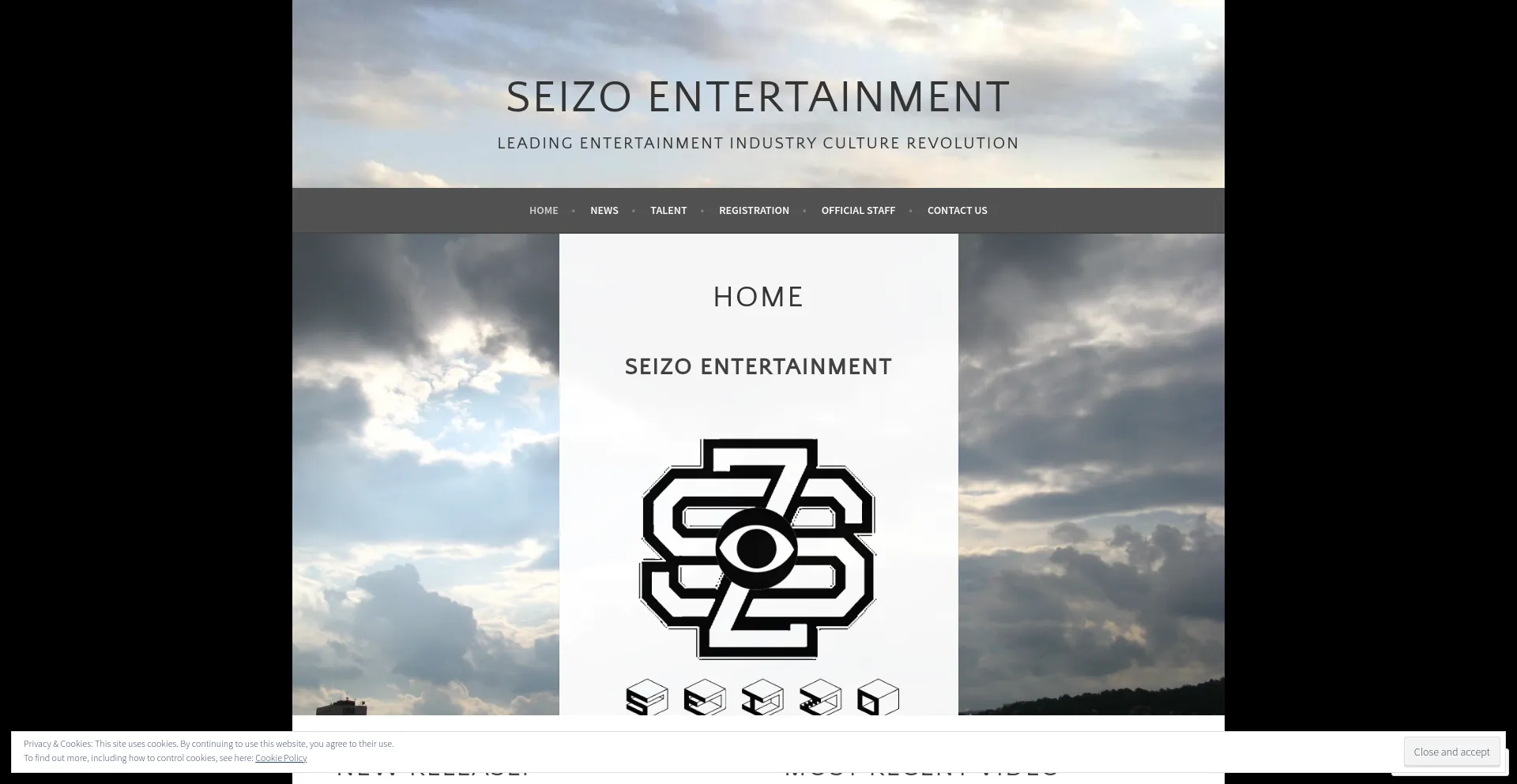 Screenshot of seizoent.wordpress.com homepage