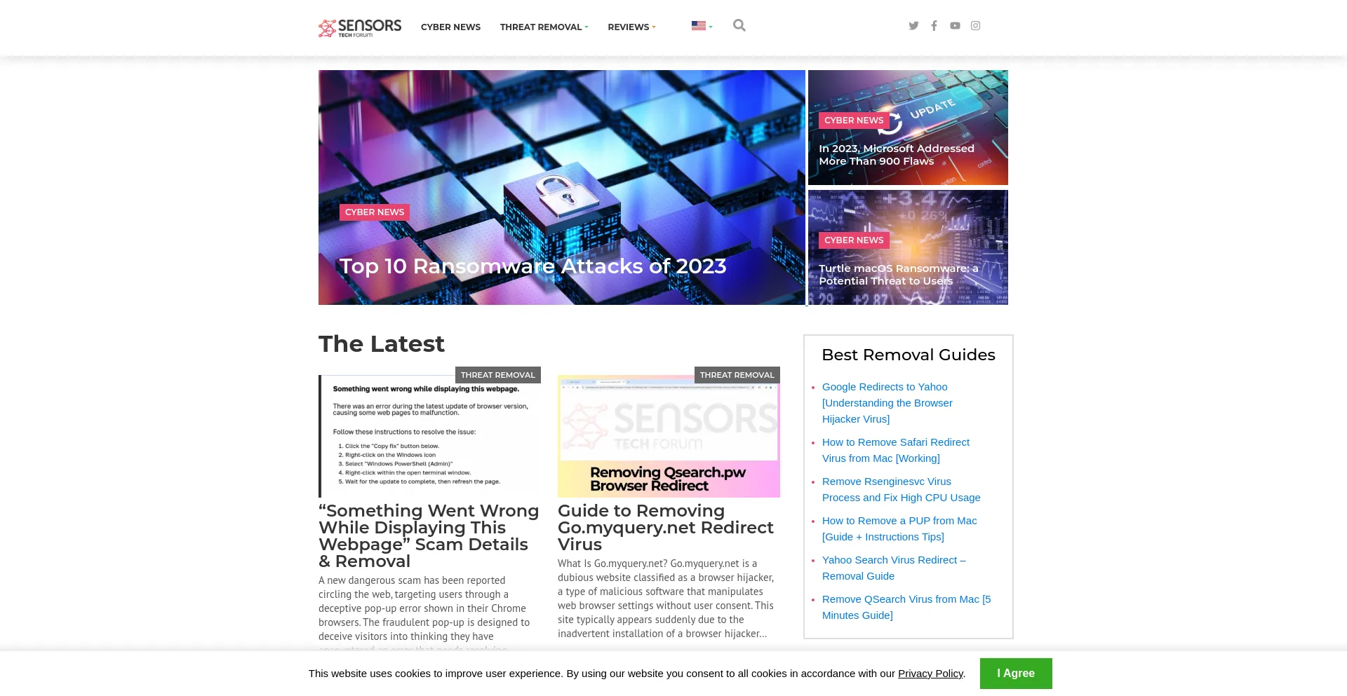 Screenshot of sensorstechforum.com homepage