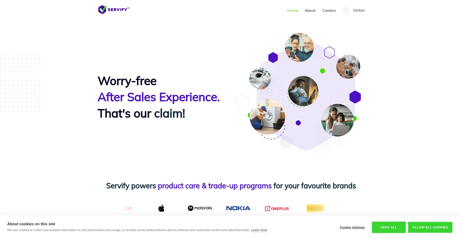 Screenshot of servify.tech homepage