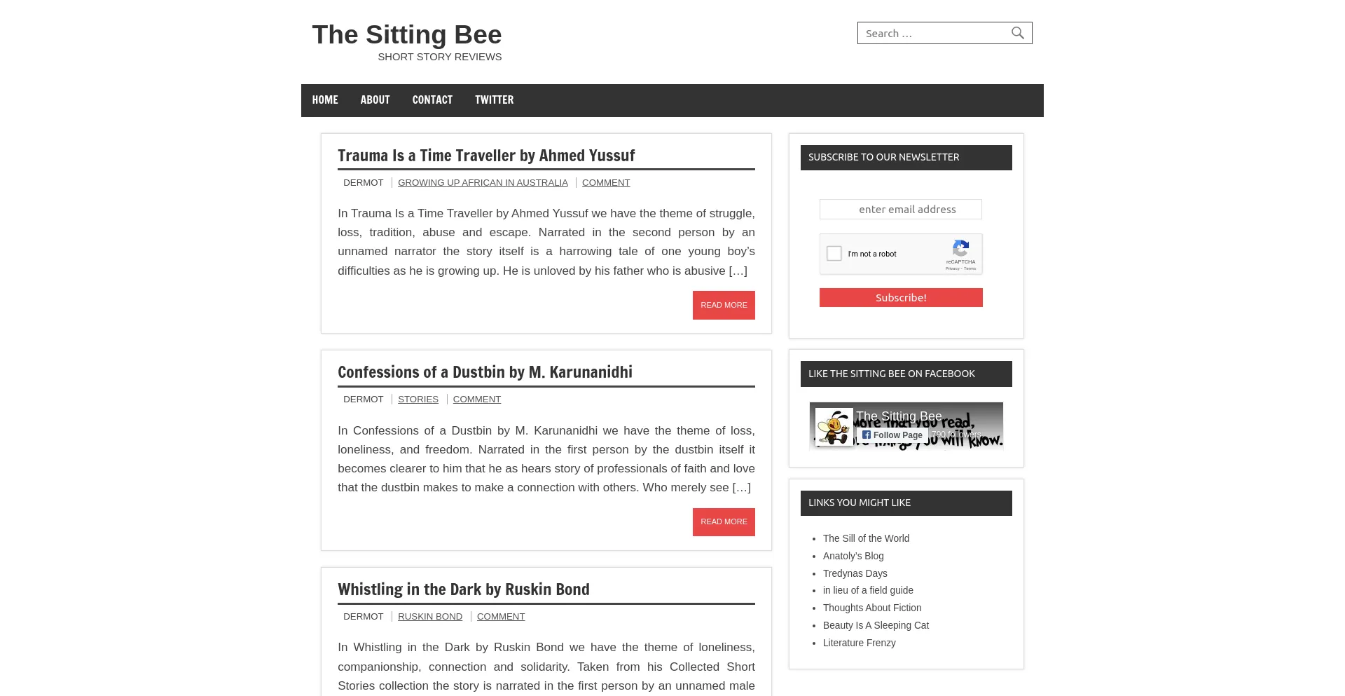 Screenshot of sittingbee.com homepage