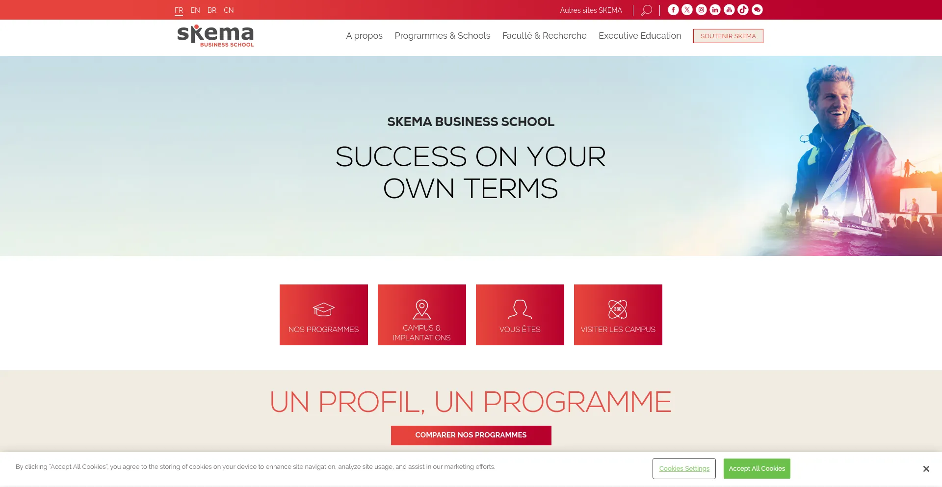 Screenshot of skema-bs.fr homepage